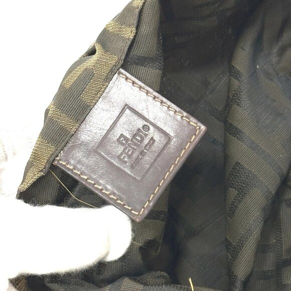 FENDI Zucca pattern Logo Hardware Hand Bag, All-Over Print Shoulder Bag Tote Bag - Picture 13 of 16